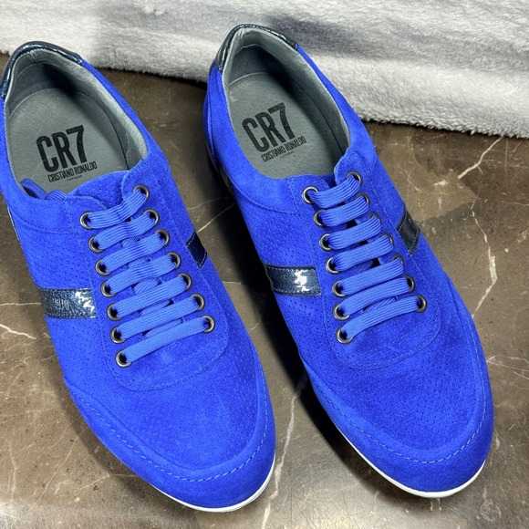 CR7 Cristiano Ronaldo Other - CR7 Cristiano Ronaldo Sneakers Mens 42 Blue Suede Perforated Portugal Luxury